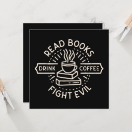 Leer libros beber café combatir el mal