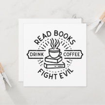 Leer libros beber café combatir el mal