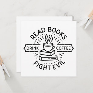 Leer libros beber café combatir el mal