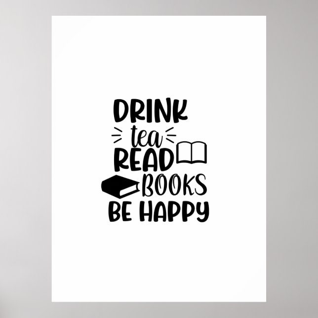 Leer libros de lectura de té y bebida de arte sea  (Frente)