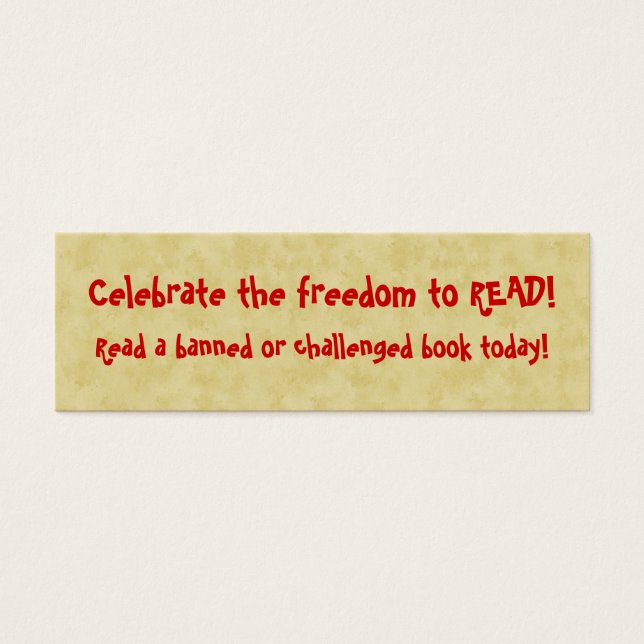 Leer libros prohibidos Marcadores (Frente)