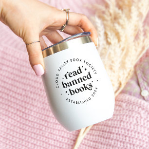 Leer libros prohibidos Retro Letras personalizadas