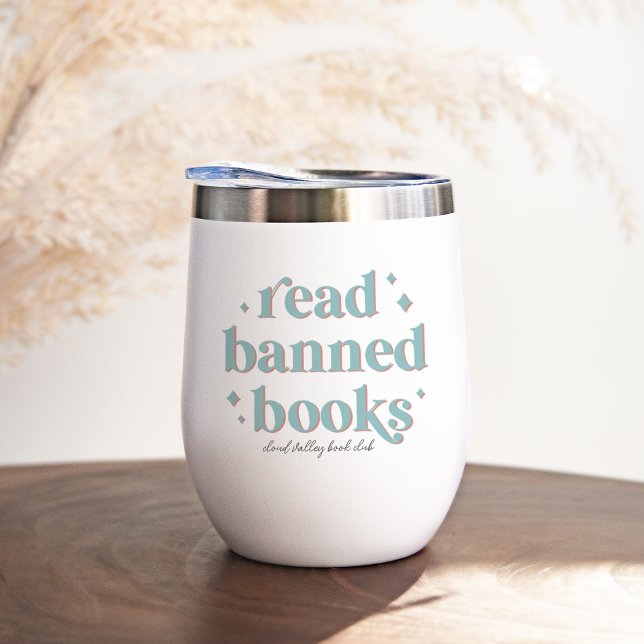 Leer libros prohibidos Retro Letras personalizadas (Subido por el creador)