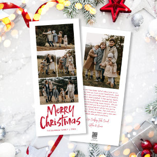 Leer moderno cinco fotos delgadas Feliz Navidad