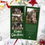 Leer moderno cinco fotos delgadas Feliz Navidad<br><div class="desc">La tarjeta navideña Merry de cinco fotos delgadas con letras modernas presenta cuatro fotos en la parte delantera y otra en la parte trasera con espacio para tu mensaje más largo.</div>
