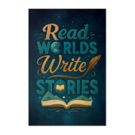 Leer mundos escribir historias - Impresión de arte