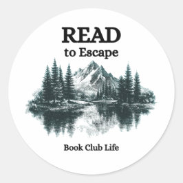 Leer para Escapar - Calcomanía de la vida del club