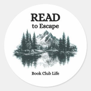 Leer para Escapar - Calcomanía de la vida del club