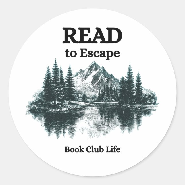Leer para Escapar - Calcomanía de la vida del club (Anverso)