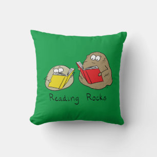 Leer piedras divertidas almohada de libros