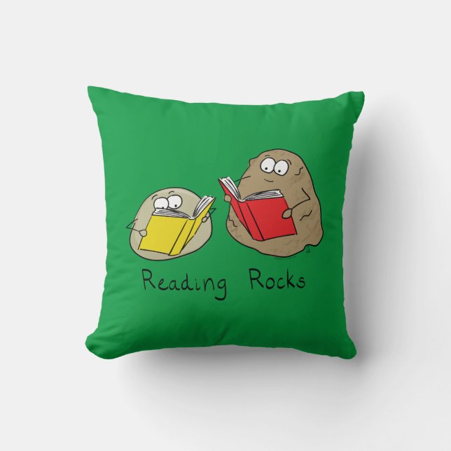 Leer piedras divertidas almohada de libros (Anverso)