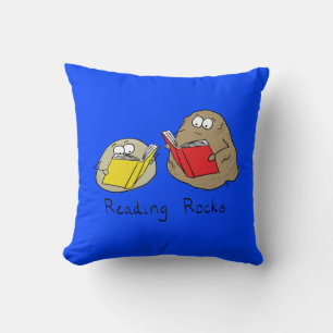 Leer piedras divertidas almohada de libros