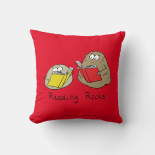 Leer piedras divertidas almohada de libros