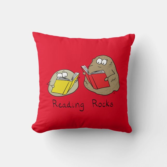 Leer piedras divertidas almohada de libros (Anverso)