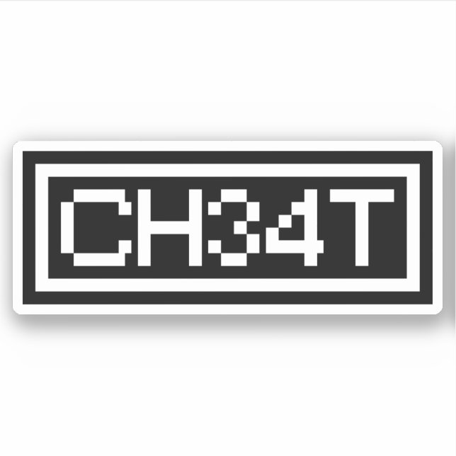 LEET CHEAT PEGATINA (Anverso)
