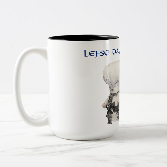 Lefse Day In America taza de café con Lefse Trolls (Izquierda)
