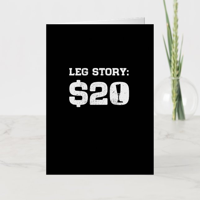 Leg Story $20 Amputee Prosthetic Leg Disability (Anverso)