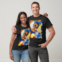 Legado Dorado: Camiseta Gráfica Reina Africana Osc