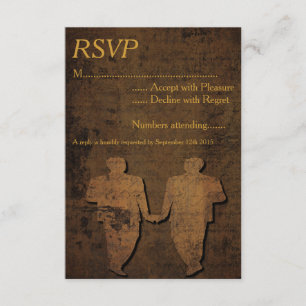 Legendario amor Boda gay RSVP