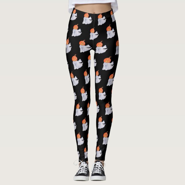 Leggencias de Halloween con ghosts Leggings (Anverso)