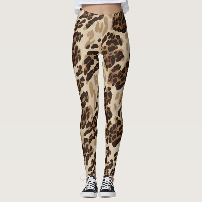 Legging Animal Print Beige Estampado (Anverso)