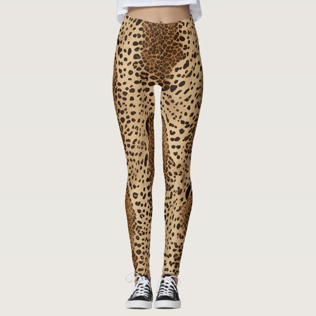 Legging Animal Print Beige Leopardo (Anverso)