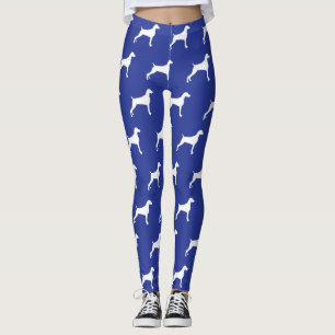 LEGGING BLANCO Y AZUL DE LA SILUETA GRÁFICA DE