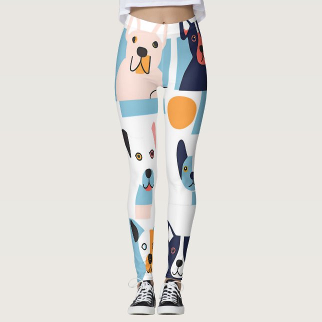 legging chiens style picasso (Anverso)