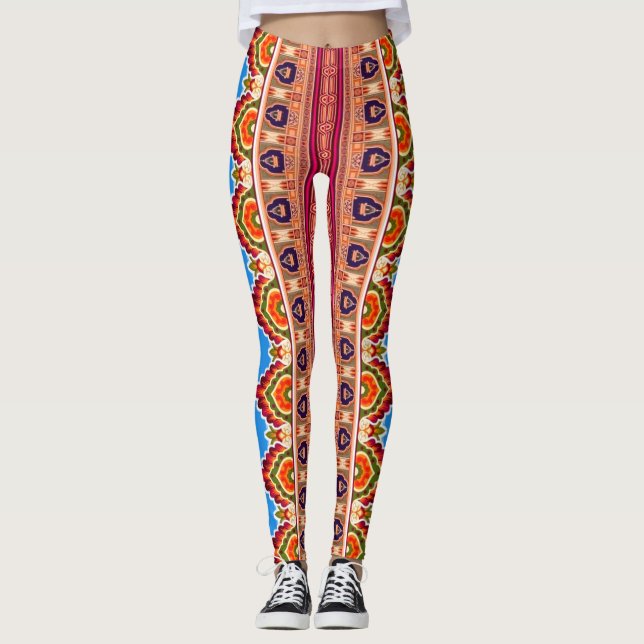 Legging de mujer con patrón de mandala étnico boho (Anverso)