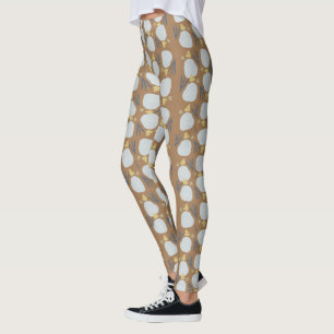 Legging de patrón botánico de dólar de arena de ve