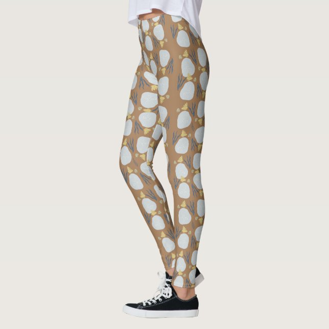 Legging de patrón botánico de dólar de arena de ve (Izquierda)