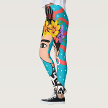 Legging de vista lateral de Frida Kahlo - Yoga de