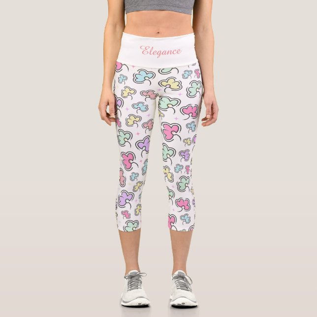 Legging Elegance - Modelación de flores (Anverso)