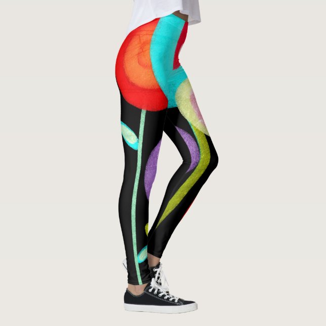 Legging - Floral Negro Enorme - Rupydetequila (Derecha)