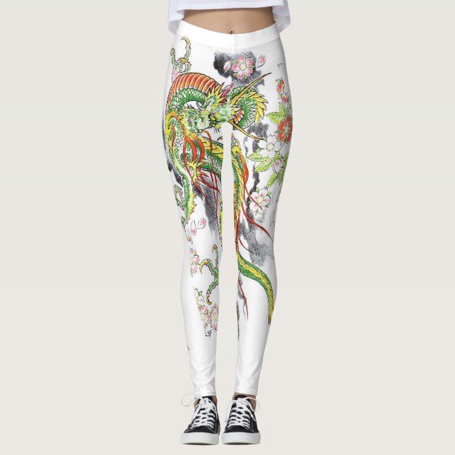legging motif dragon chinois (Anverso)