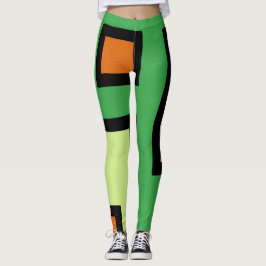 Leggings 抽象画 モダン レトロ mapper #1 レギンス