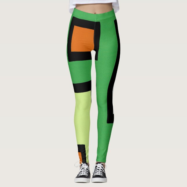 Leggings 抽象画　モダン　レトロ　mapper #1 レギンス (Anverso)