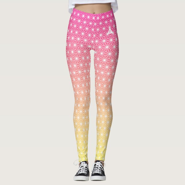 Leggings 麻 の 葉 ASANOHA | Patrón KIMONO tradicional japonés (Anverso)