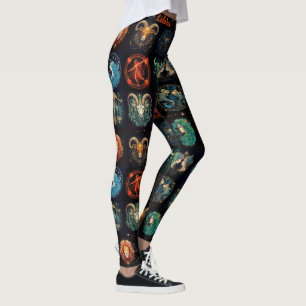 Leggings 12 Rótulos del Personalizado Zodiaco de alta calid