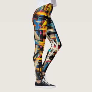 Leggings #14 de pintura abstracto colorido