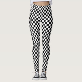 Leggings 2 Capas - Fondo Negro Blanco de Verificación de br