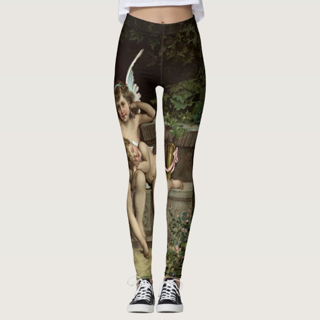 Leggings 2 cupids retros que sientan las polainas (Anverso)