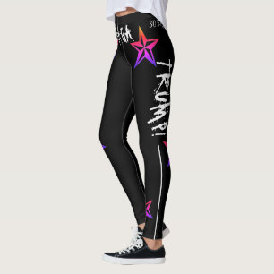 LEGGINGS ¡303 TRUMP! ¡MAGA! ESTRELLAS NÁUTICAS DE RAINBOW,