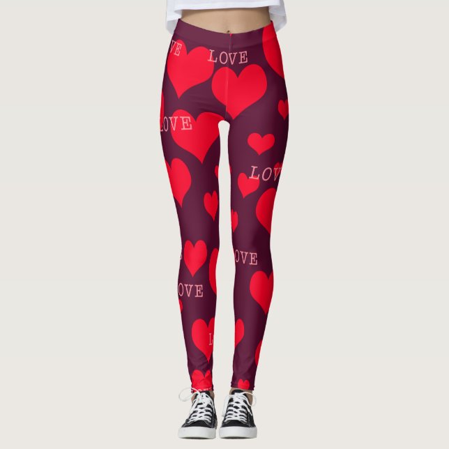 Leggings 365 días de yoga. Día 36. Corazones y amores (Anverso)