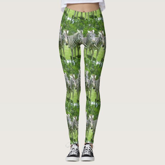 Leggings 3 Cebras de Cute (Anverso)