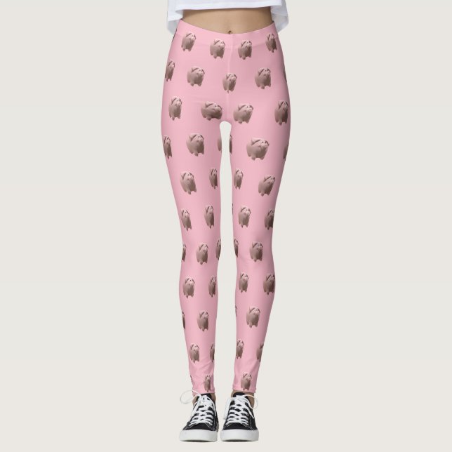Leggings 3D Gracioso Año Cerdo Zodiac elegir las leggantas  (Anverso)