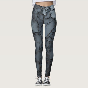 Leggings 3D Metalizado falsificado, cruzado