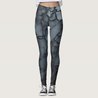 Leggings 3D Metalizado falsificado, cruzado