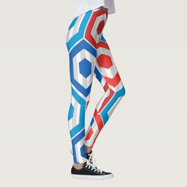 Leggings 4 de julio de Hexagons (Derecha)