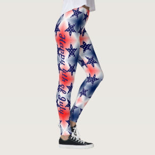 Leggings 4 de JULIO Personalizado Estrella desfile jogging